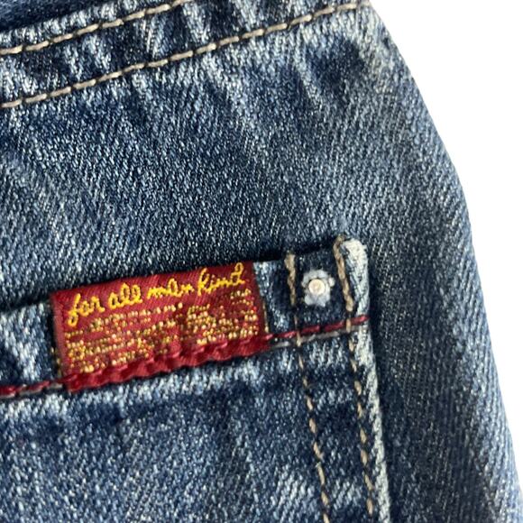 7 For All Mankind Slimmy Jeans Sz 16 Youth Boys Straight Leg Blue 5 Pocket - Picture 6 of 13